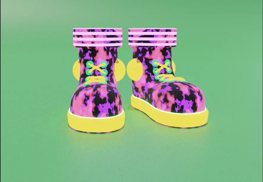 sneakers cartoon modelling animation Free 3D model