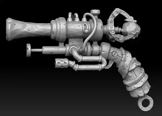 Steampunk pistol 3d print