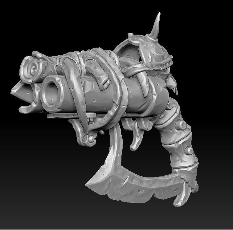 Desert pistol 3d print 3D print model_2