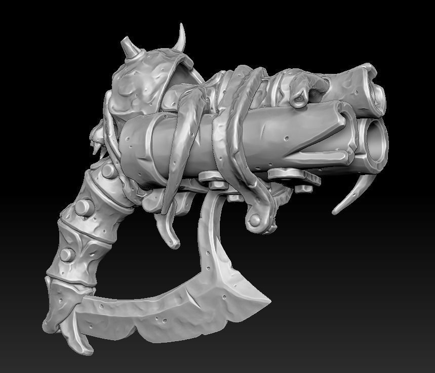 Desert pistol 3d print 3D print model_3