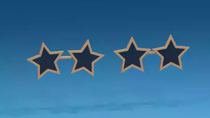 Cartoon Star Shaped Sunglasses