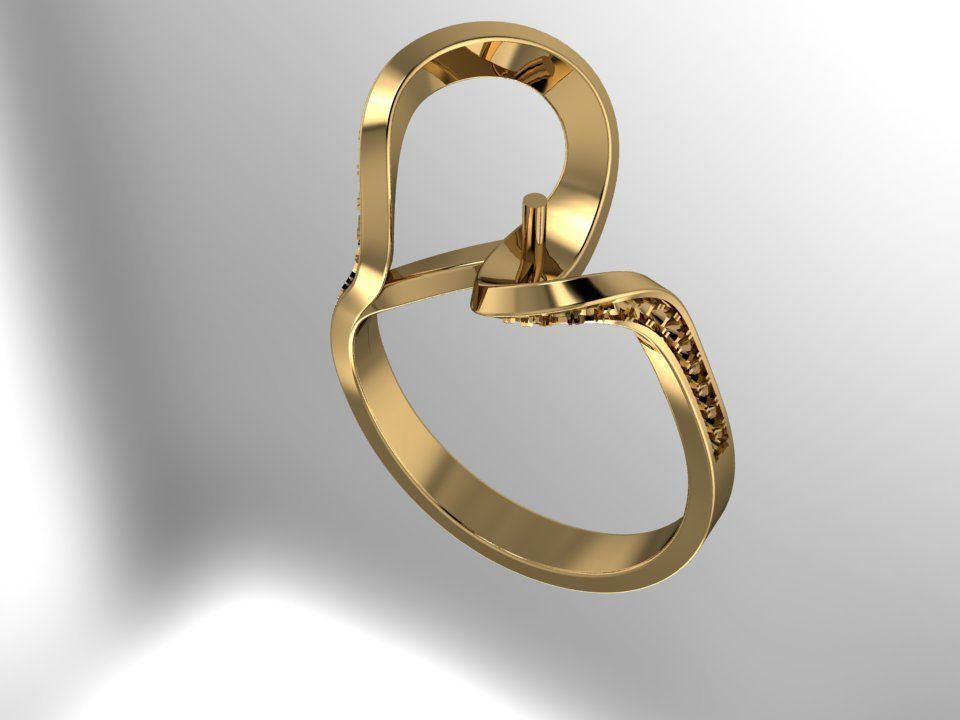 Pearl ring No2 3D print model_5