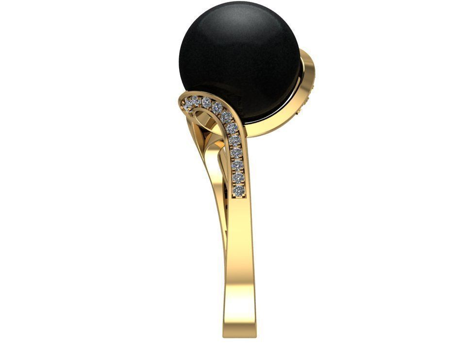 Pearl ring No2 3D print model_3