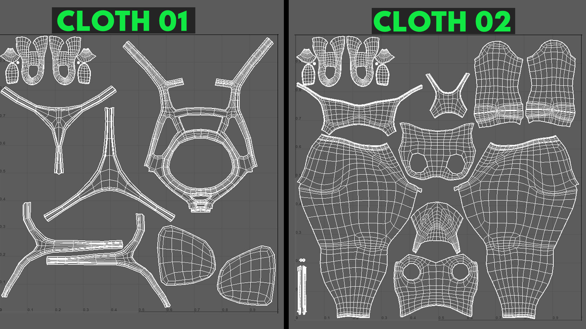 Female Basemesh Low-poly 3D model_8