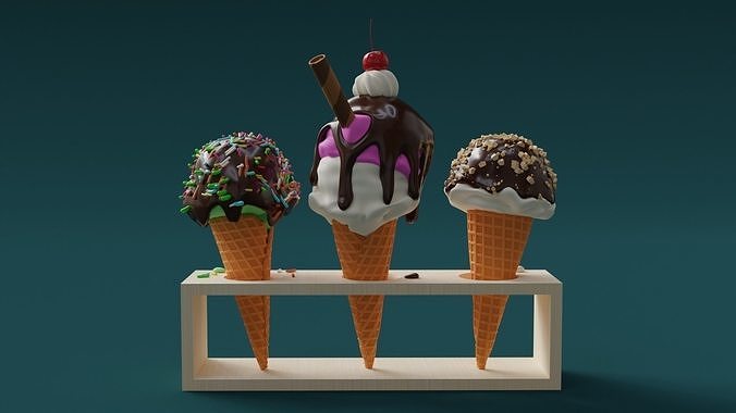Ice Cream 002 3D model 5