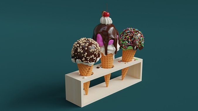 Ice Cream 002 3D model 7