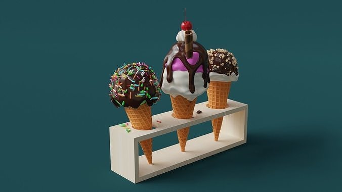 Ice Cream 002 3D model 4