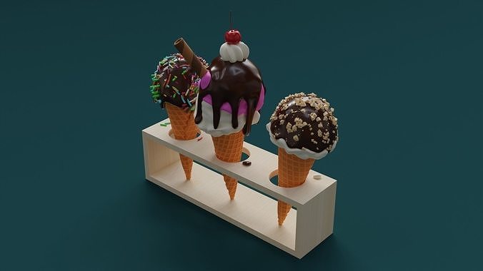 Ice Cream 002 3D model 6