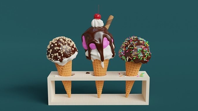 Ice Cream 002 3D model 2