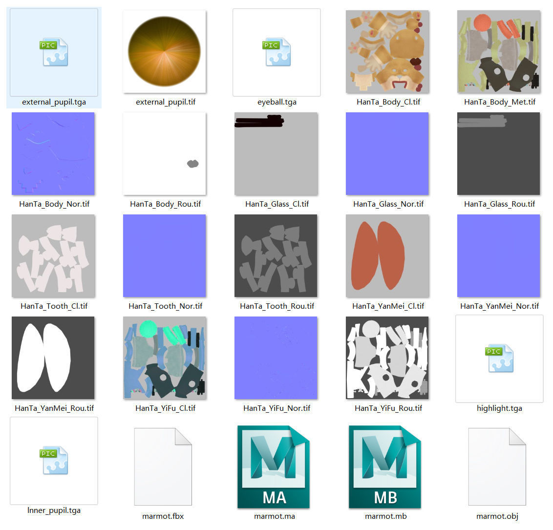 cartoon marmot 3D model_7