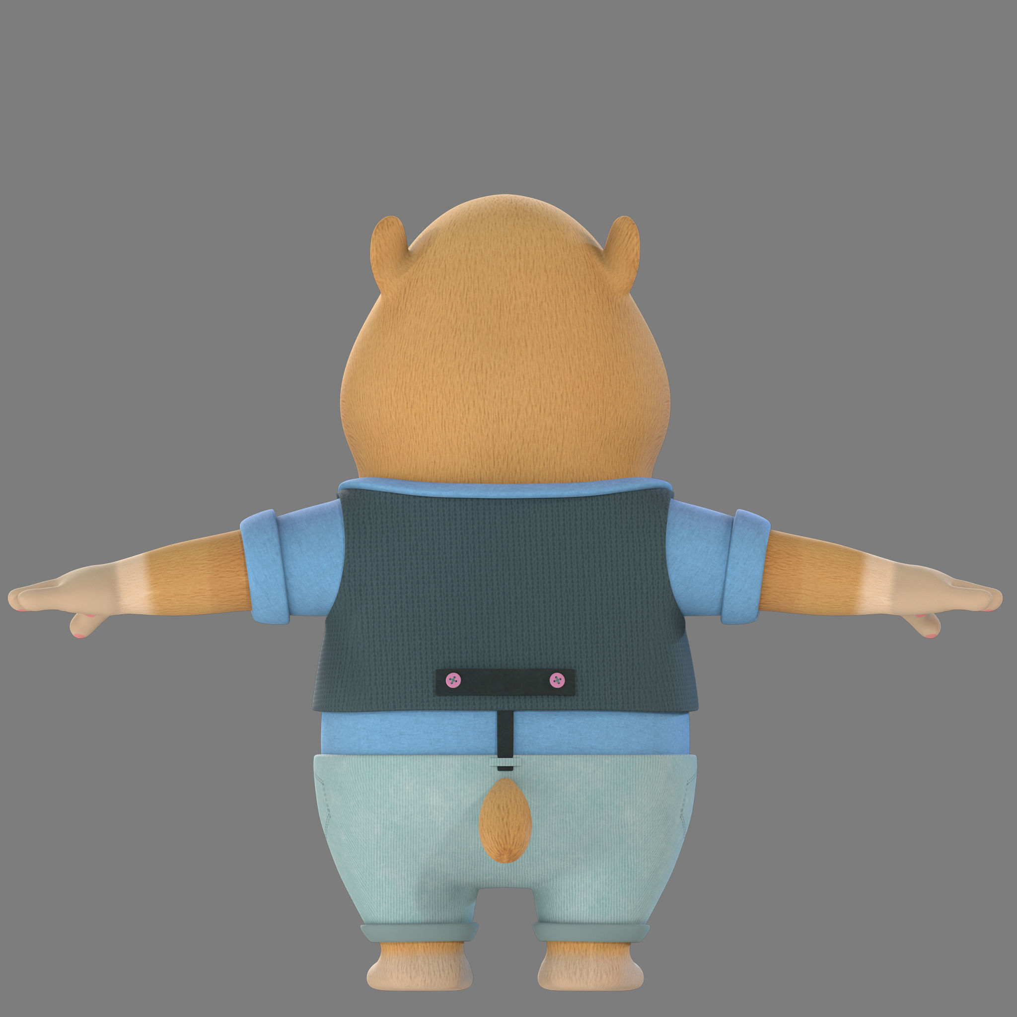 cartoon marmot 3D model_6