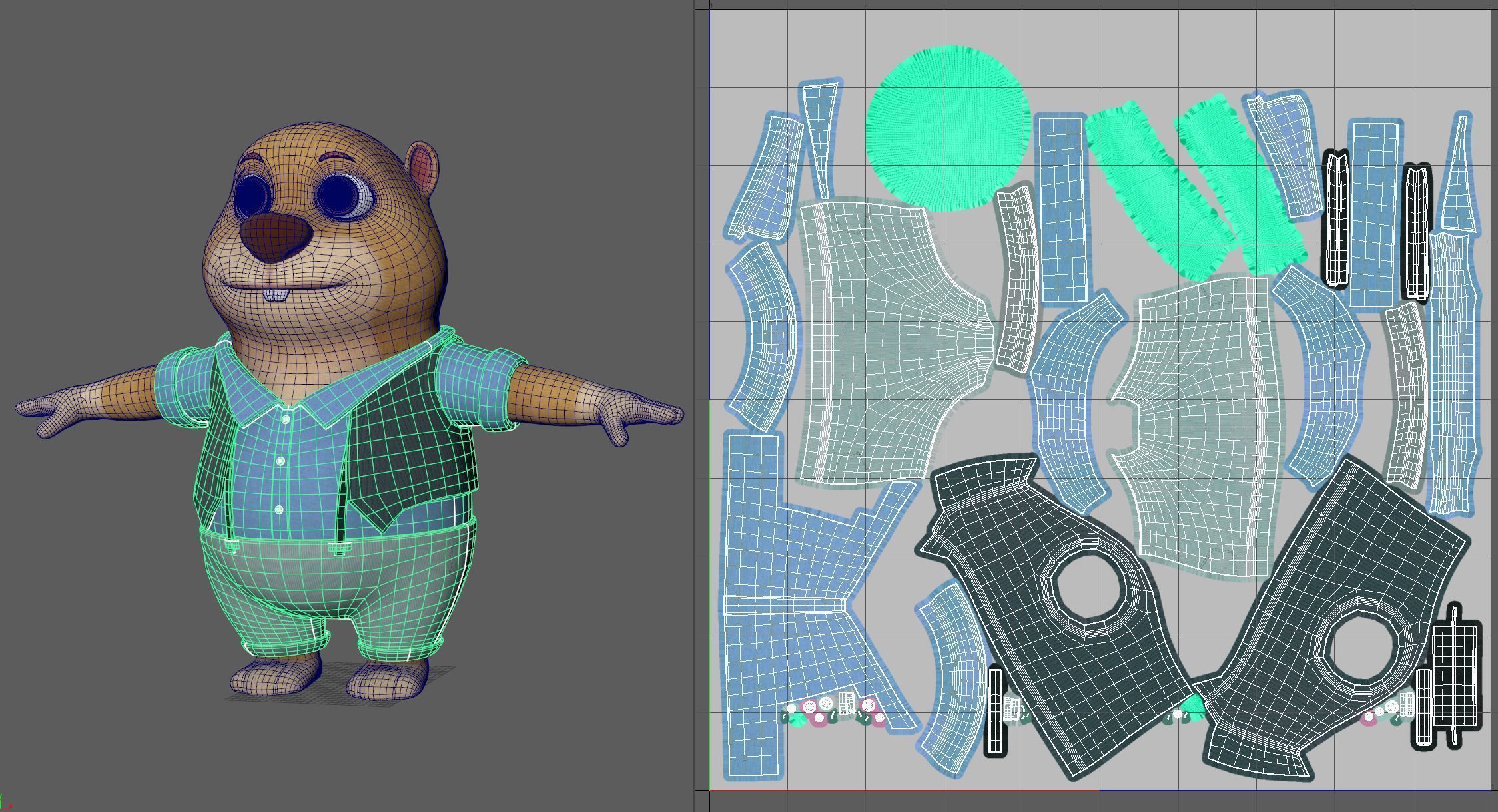 cartoon marmot 3D model_9