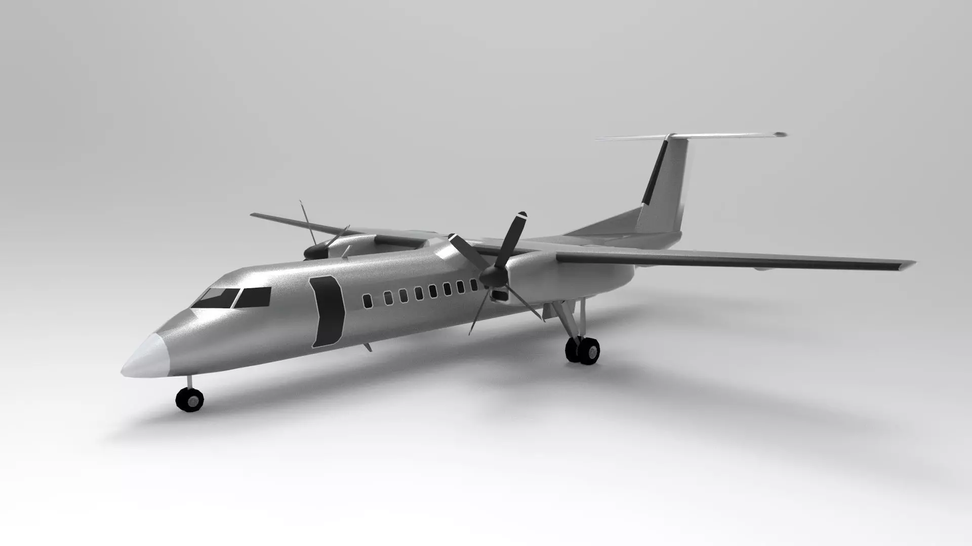 DeHavilland DHC-8-Q300 Low-poly 3D model