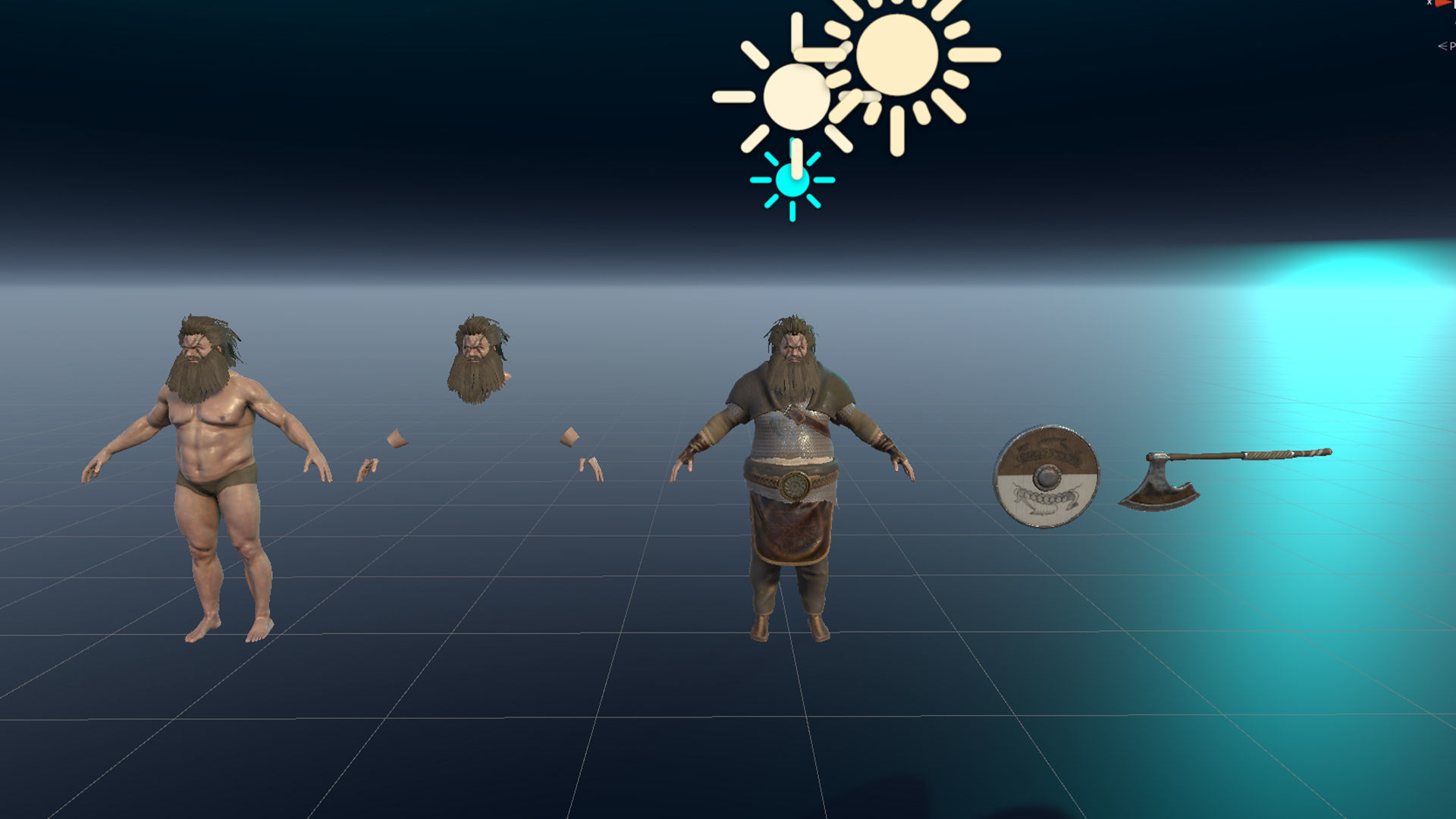 Viking 2 Modular Low-poly 3D model_26