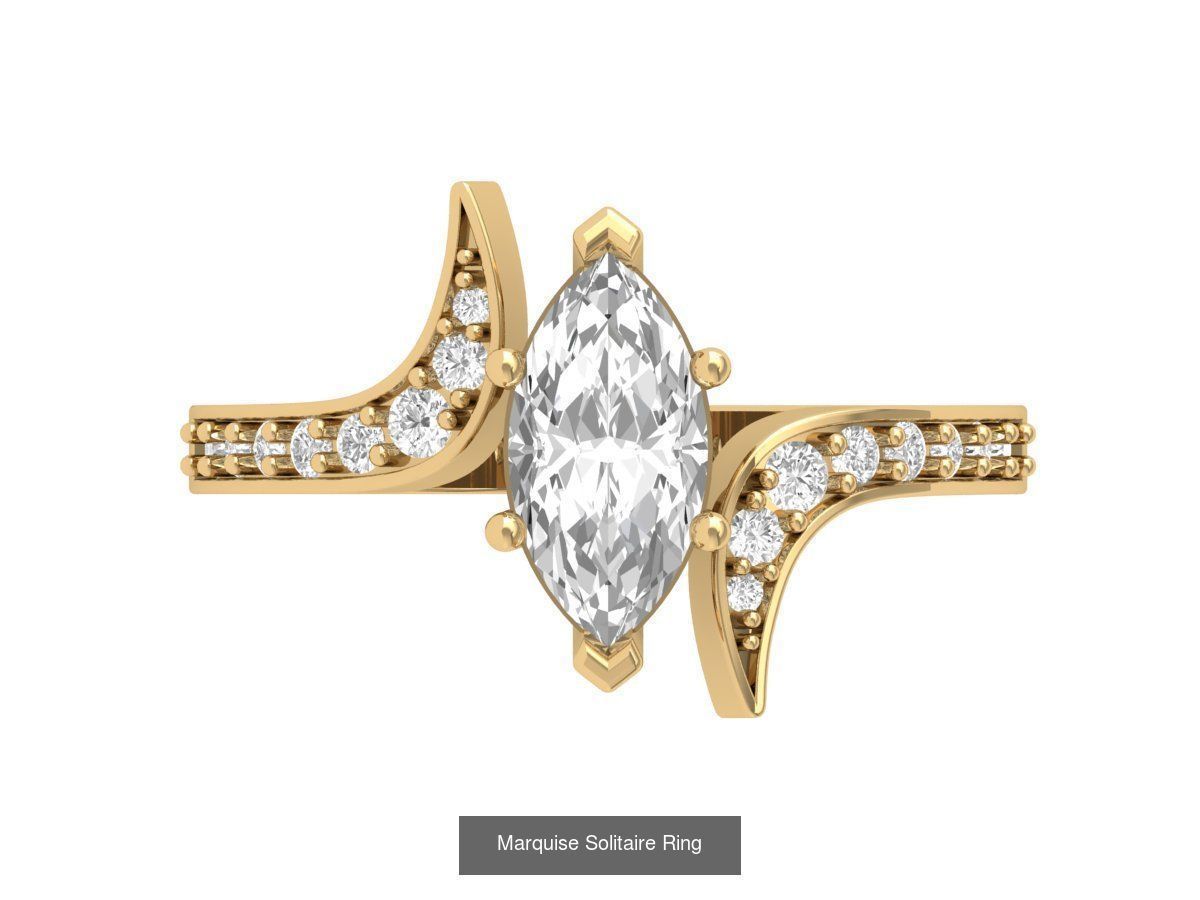 Marquise Ring Collaction 3D Model Collection_4