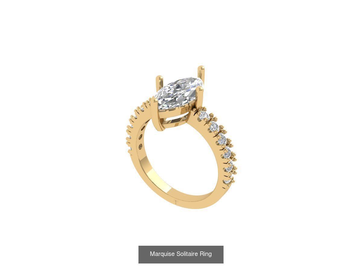 Marquise Ring Collaction 3D Model Collection_2