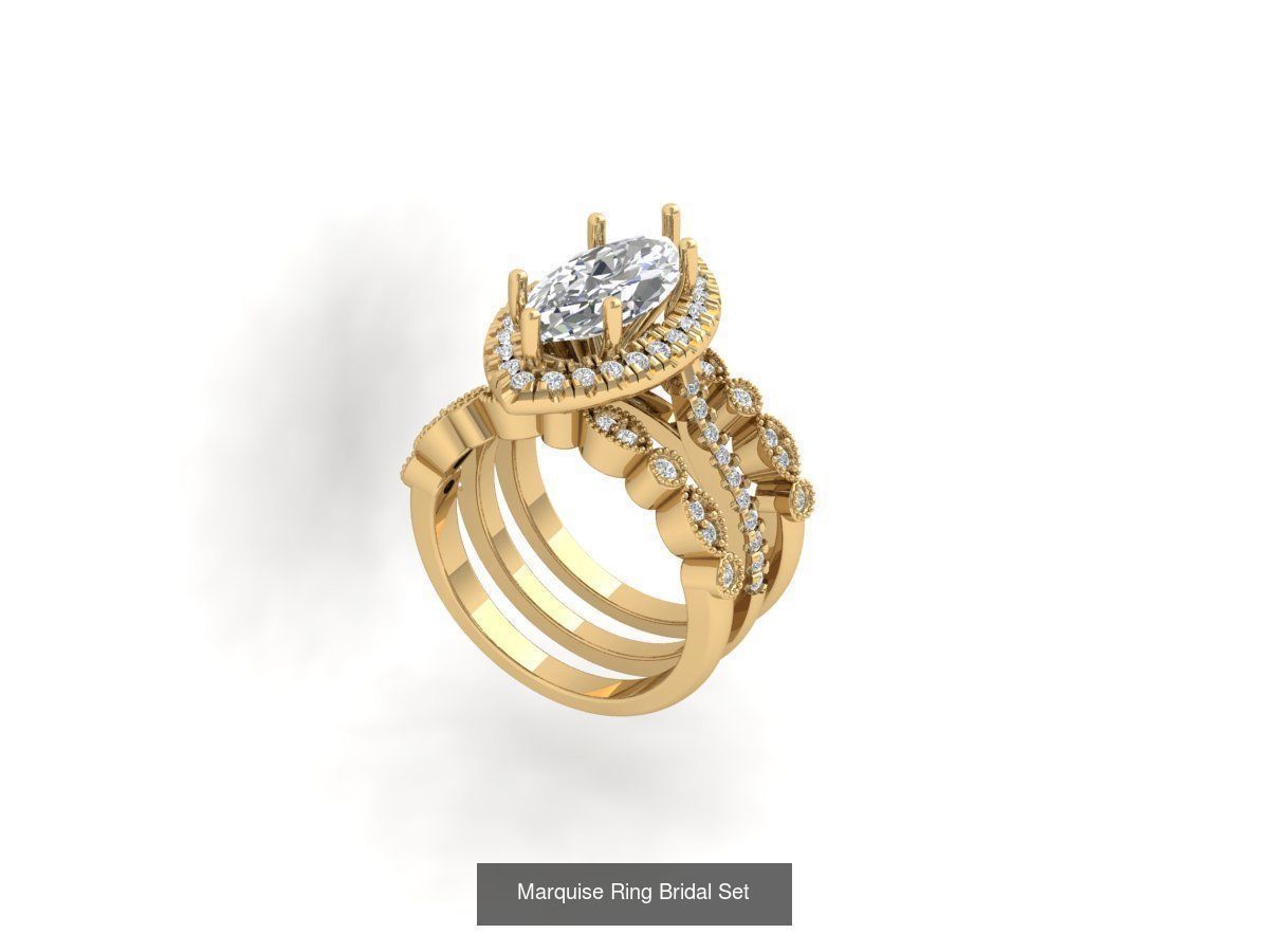 Marquise Ring Collaction 3D Model Collection_5
