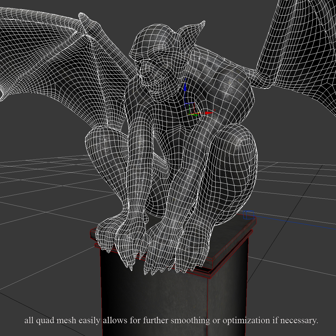 Gargoyle Statue 3D model_3