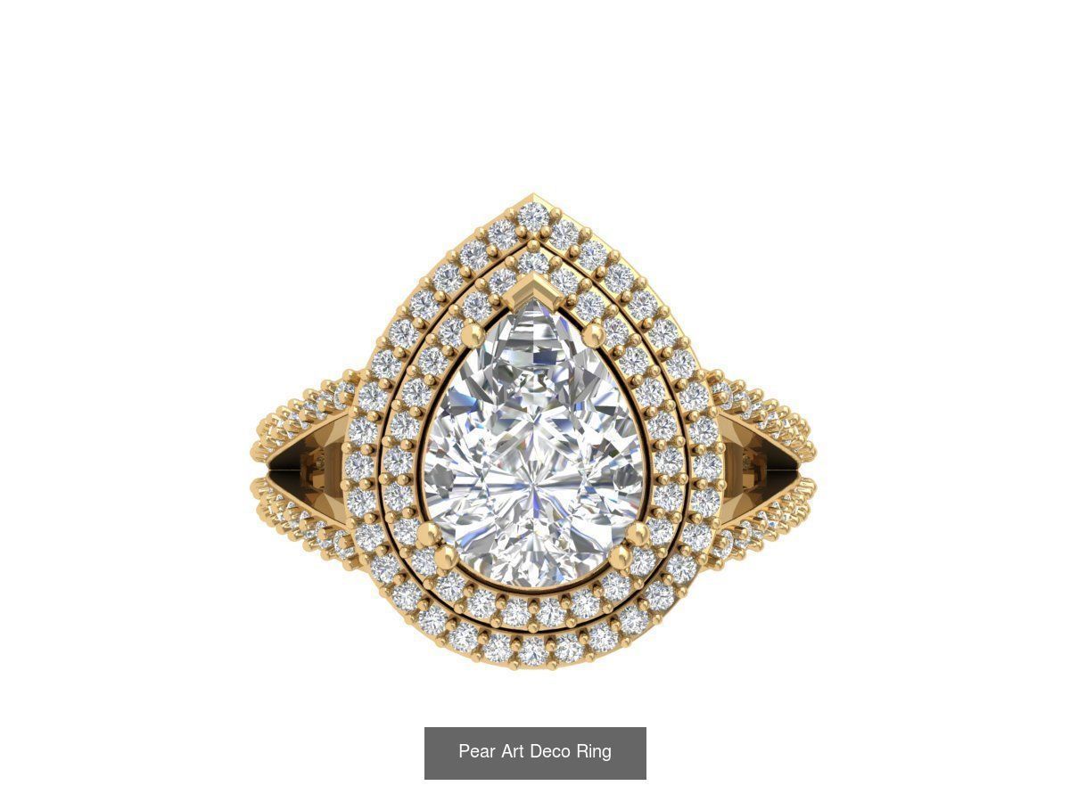 Pear Ring Collaction 3D Model Collection_2