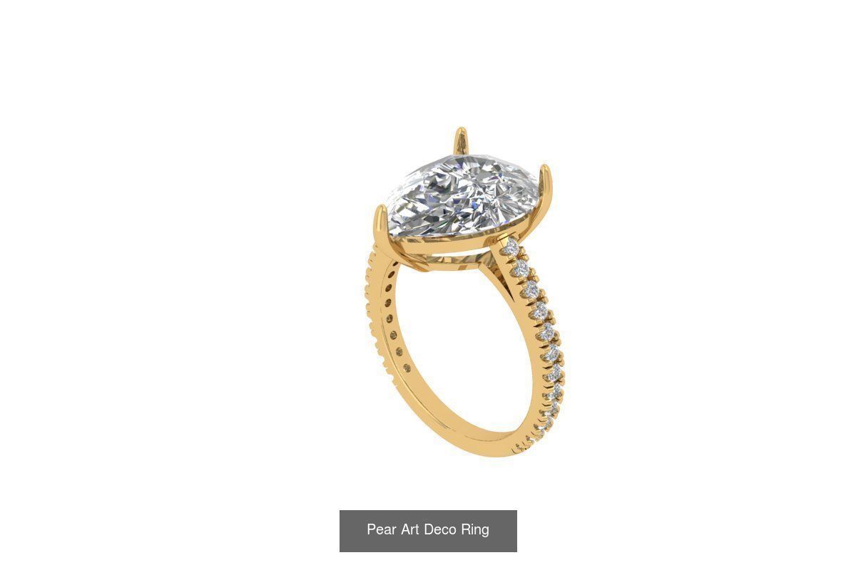 Pear Ring Collaction 3D Model Collection_10