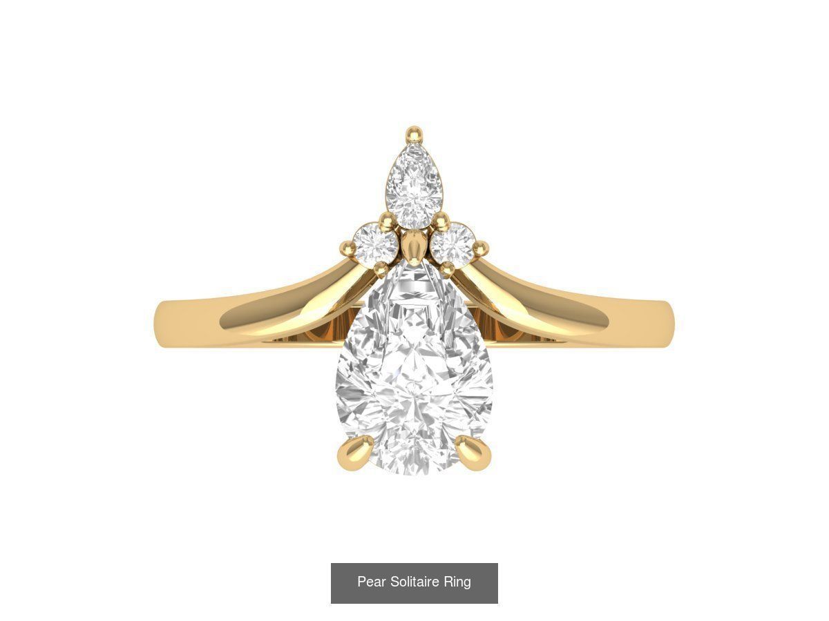 Pear Ring Collaction 3D Model Collection_4