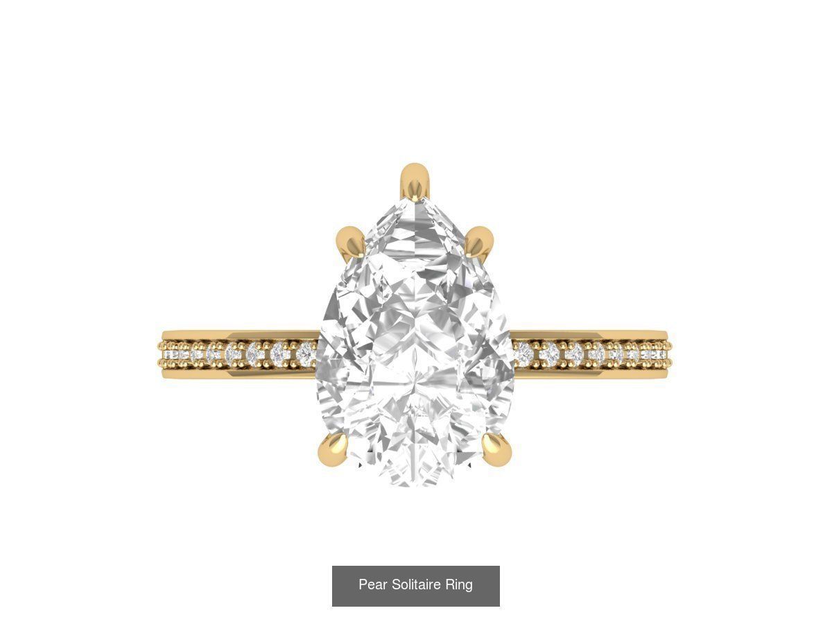Pear Ring Collaction 3D Model Collection_5