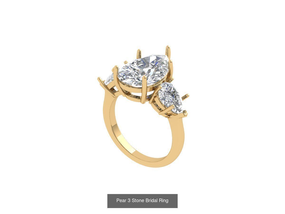 Pear Ring Collaction 3D Model Collection_6