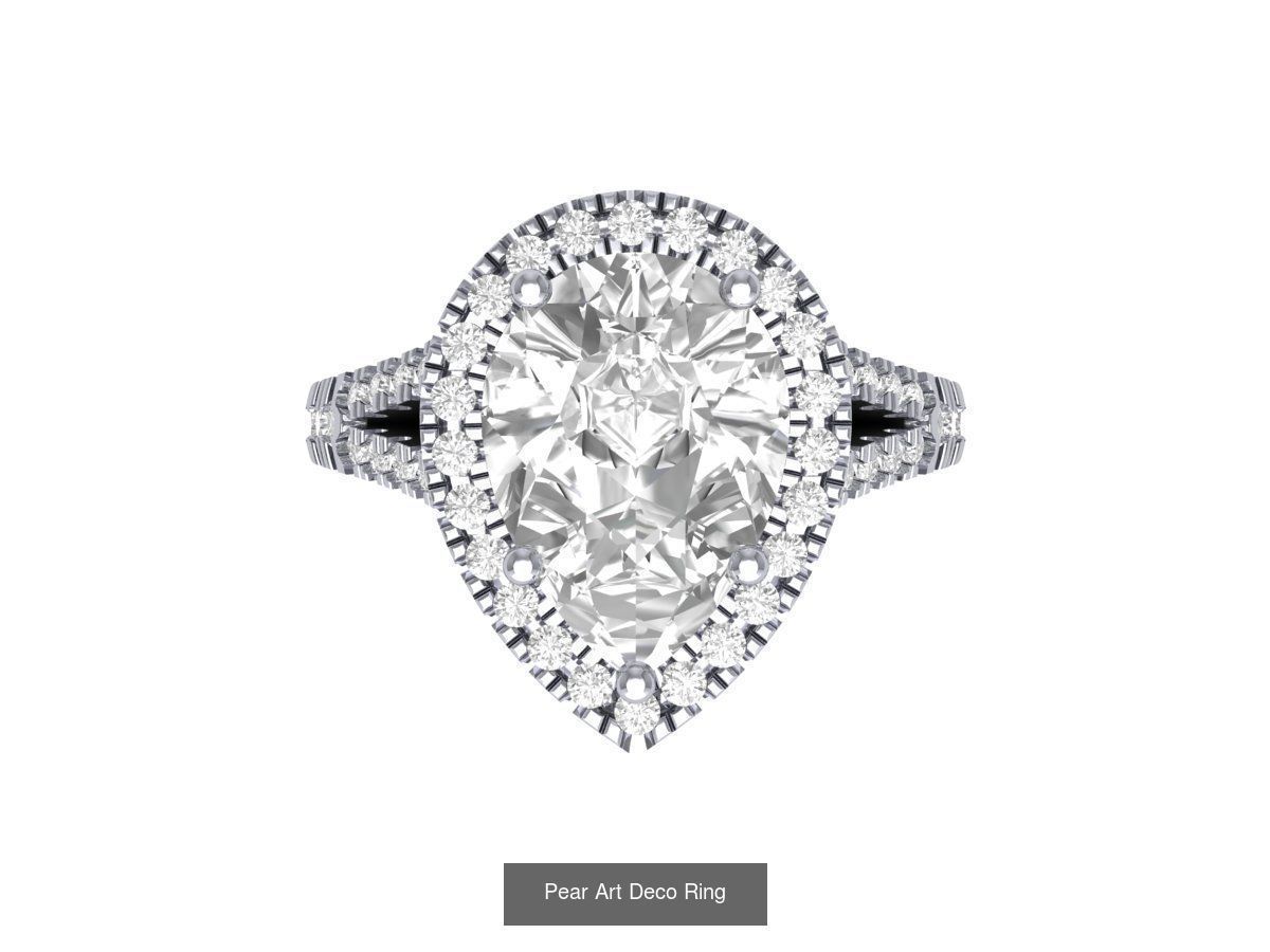 Pear Ring Collaction 3D Model Collection_1