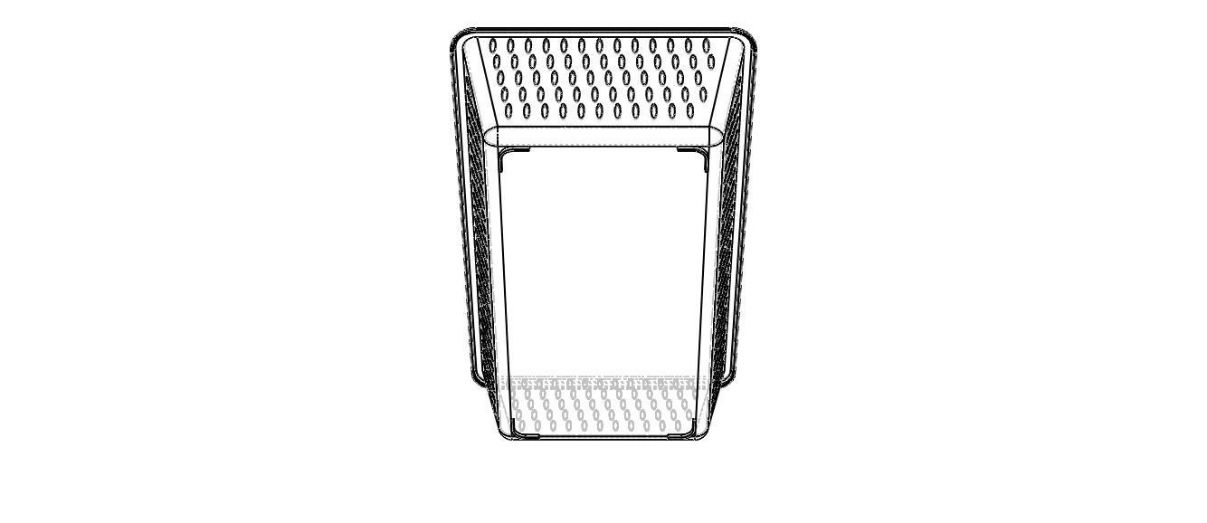 Plastic Multipurpose Storage Basket 35cm x 20cm x 8cm 3D print model_35