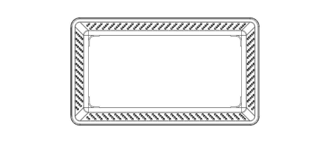 Plastic Multipurpose Storage Basket 35cm x 20cm x 8cm 3D print model_16