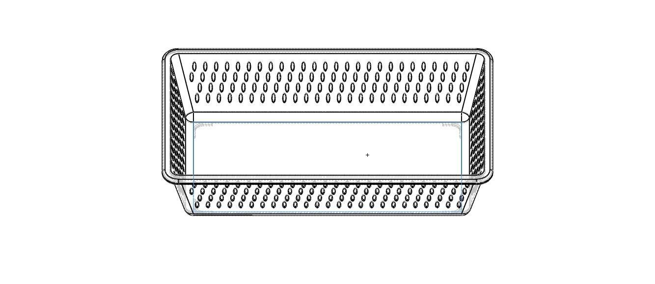 Plastic Multipurpose Storage Basket 35cm x 20cm x 8cm 3D print model_19
