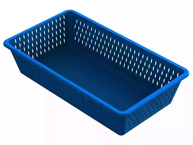 Plastic Multipurpose Storage Basket 35cm x 20cm x 8cm 3D print model