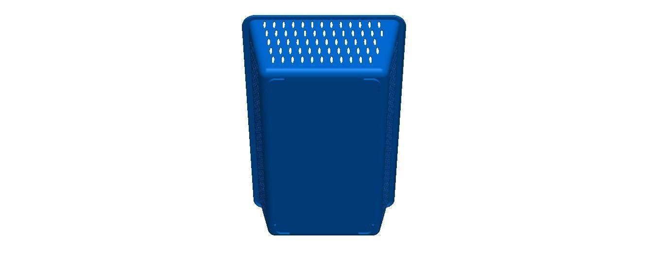 Plastic Multipurpose Storage Basket 35cm x 20cm x 8cm 3D print model_37
