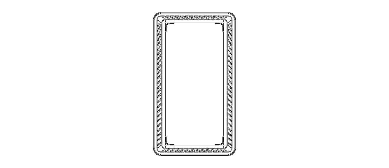 Plastic Multipurpose Storage Basket 35cm x 20cm x 8cm 3D print model_40