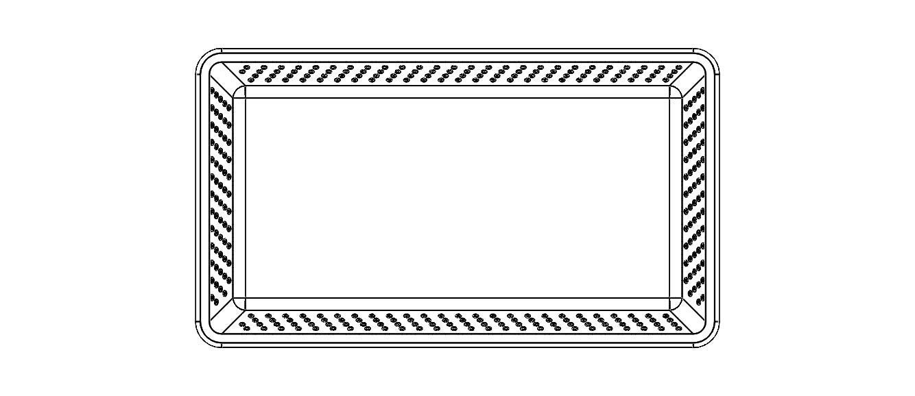 Plastic Multipurpose Storage Basket 35cm x 20cm x 8cm 3D print model_14