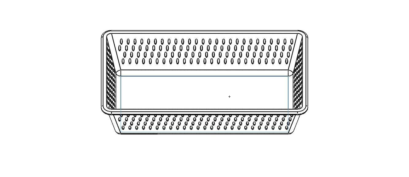 Plastic Multipurpose Storage Basket 35cm x 20cm x 8cm 3D print model_18
