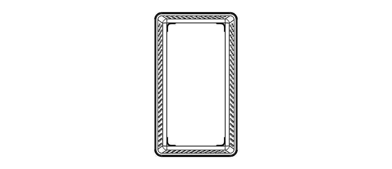 Plastic Multipurpose Storage Basket 35cm x 20cm x 8cm 3D print model_38