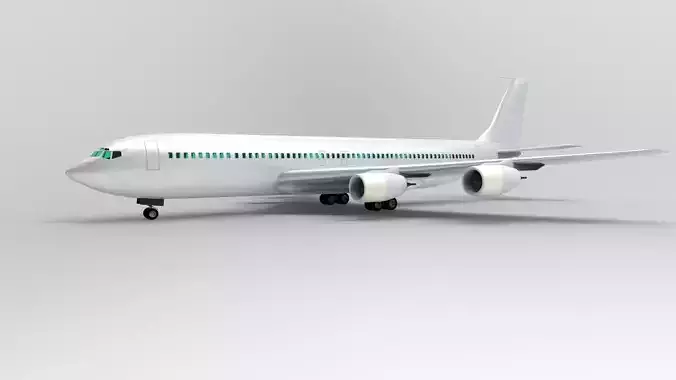 Boeing 707 Low-poly 3D model