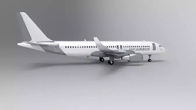 Airbus A320 Low-poly 3D model