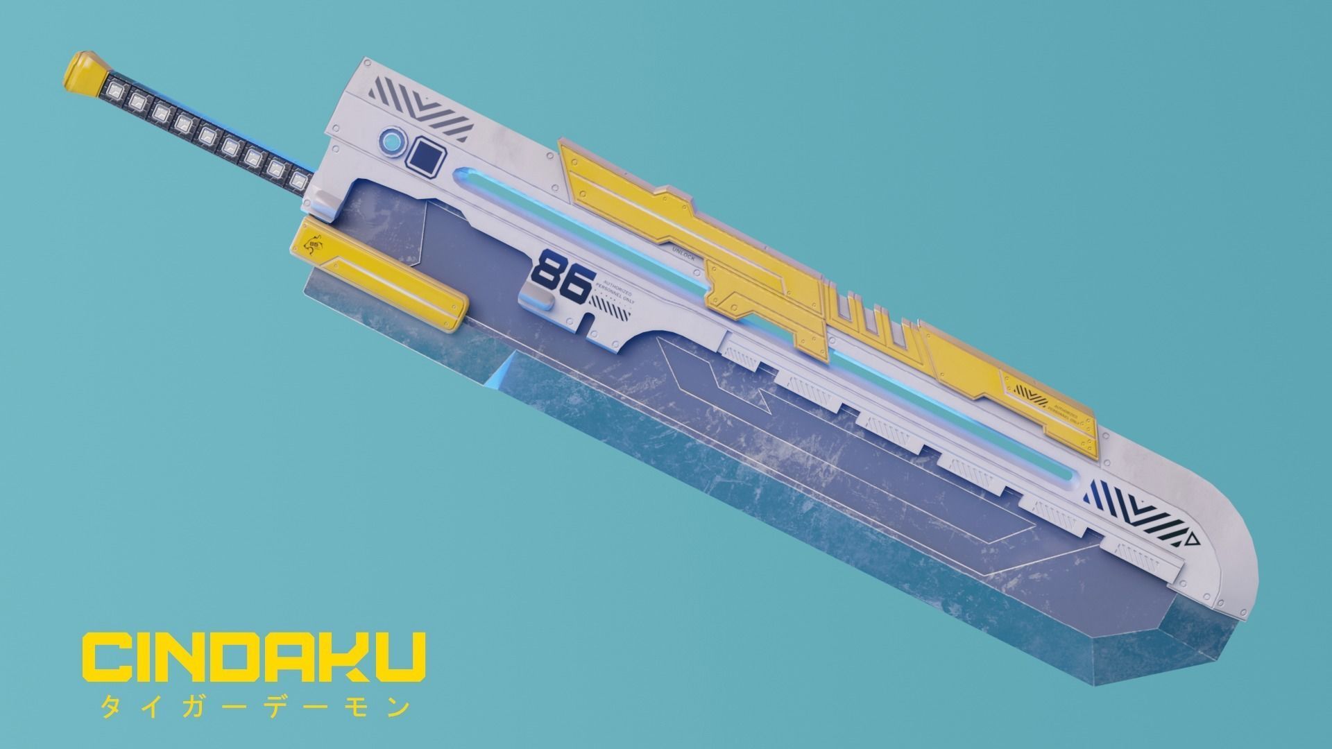 Low Poly - Cybernetic Soldier Cindaku Low-poly 3D model_11