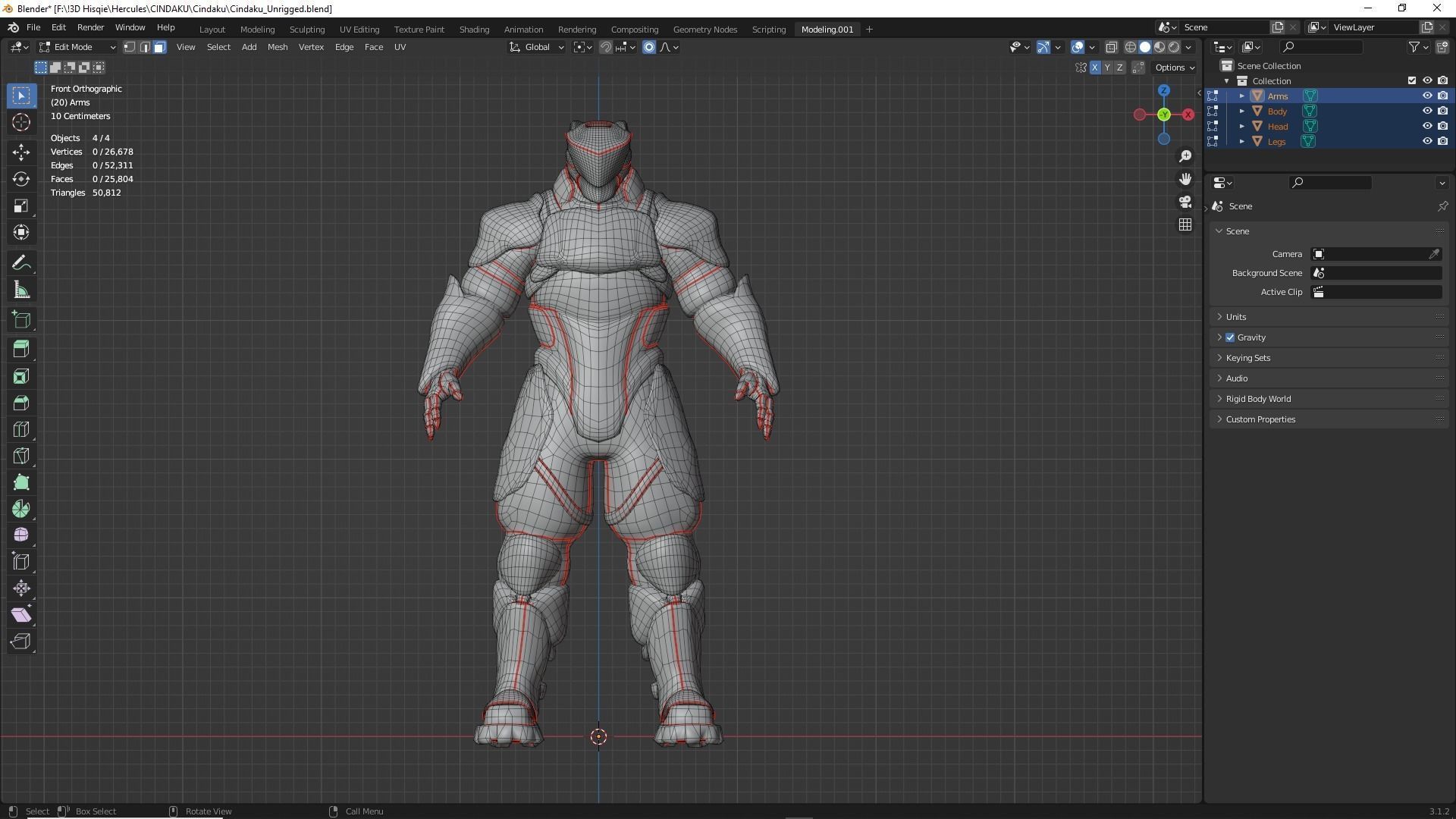 Low Poly - Cybernetic Soldier Cindaku Low-poly 3D model_14