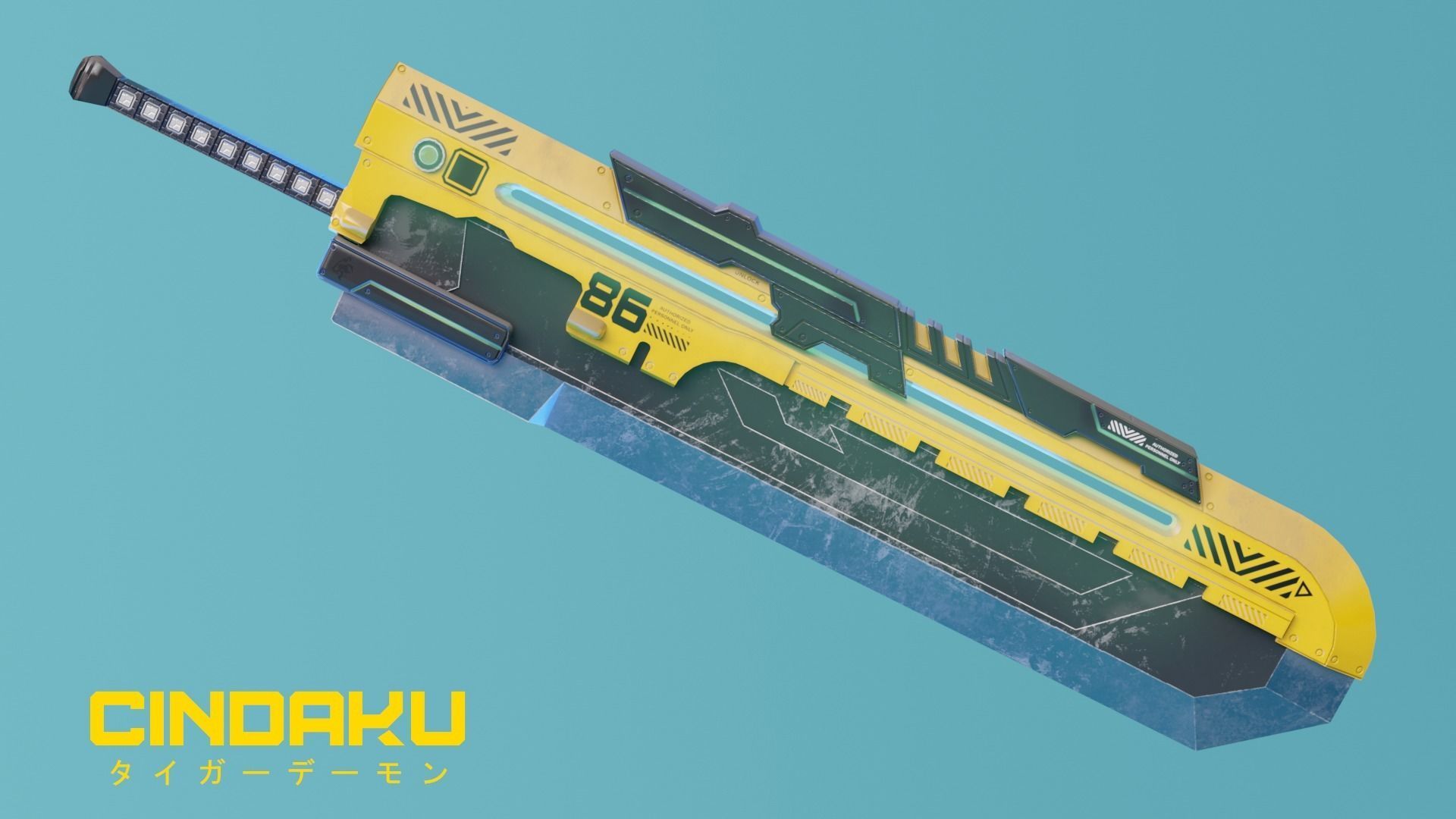 Low Poly - Cybernetic Soldier Cindaku Low-poly 3D model_12