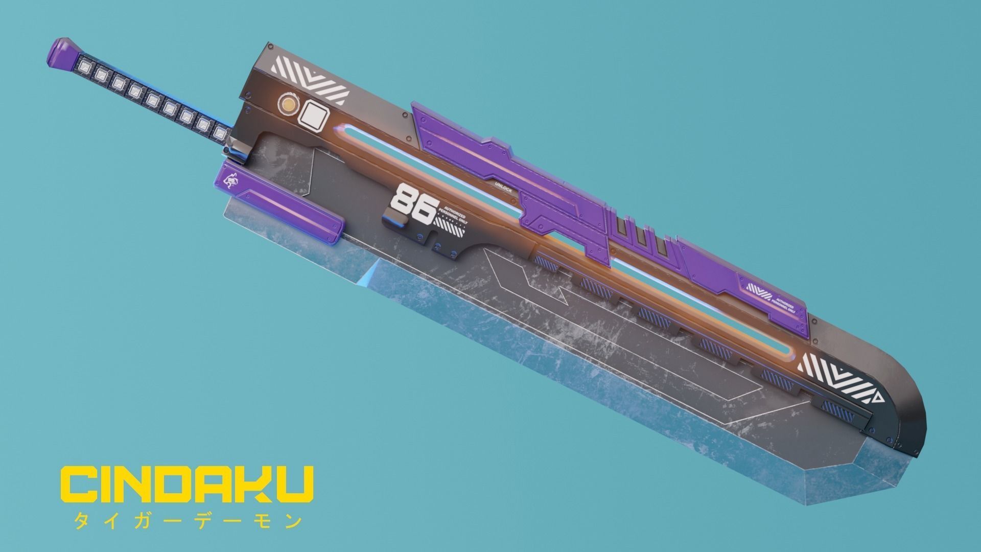 Low Poly - Cybernetic Soldier Cindaku Low-poly 3D model_13