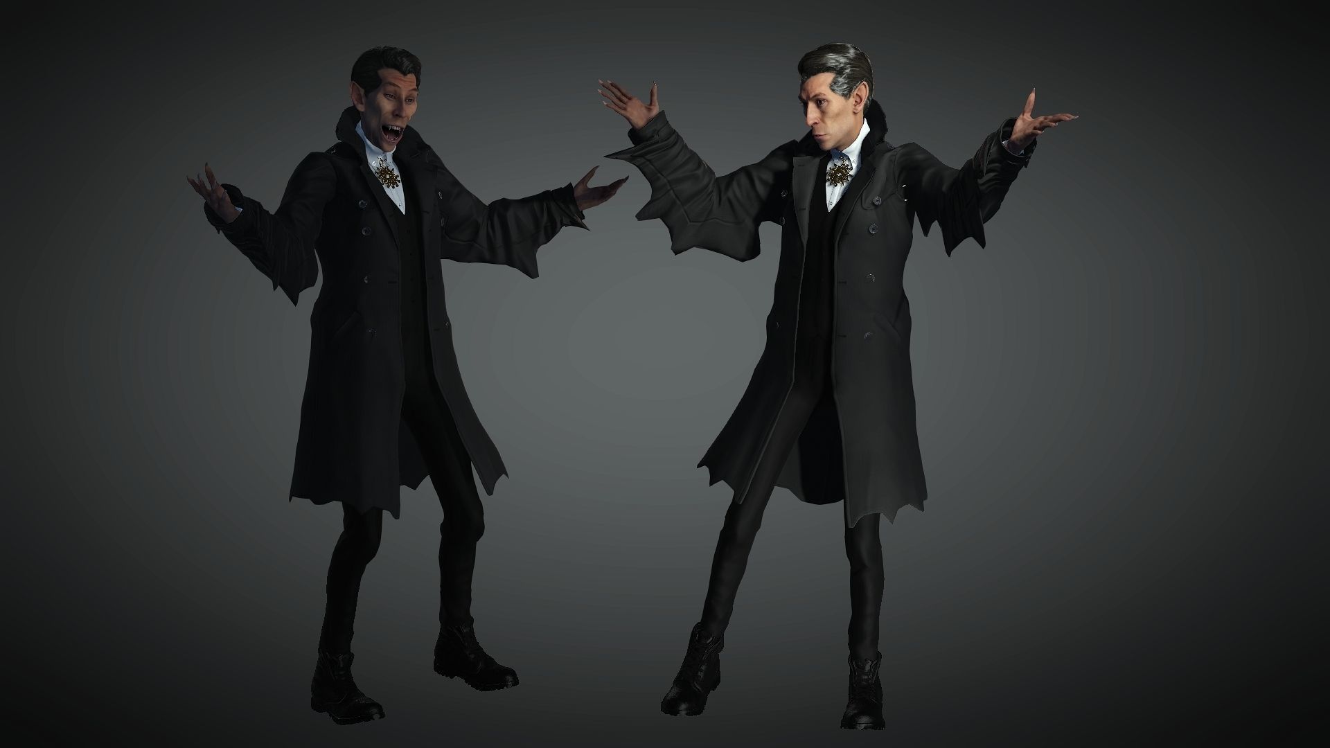 Vampire High quality character full Rigged and Animated 3D model_10