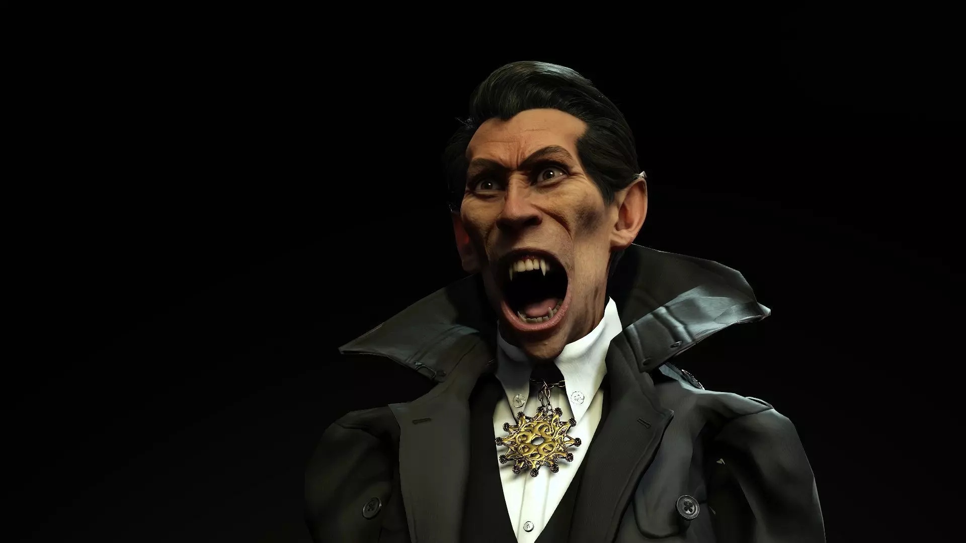 Vampire High quality character full Rigged and Animated 3D model_0