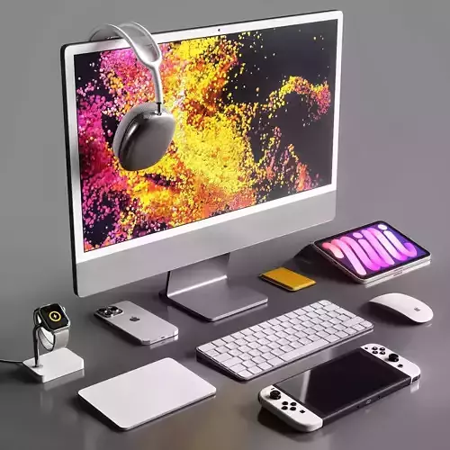 monochrome 3D model