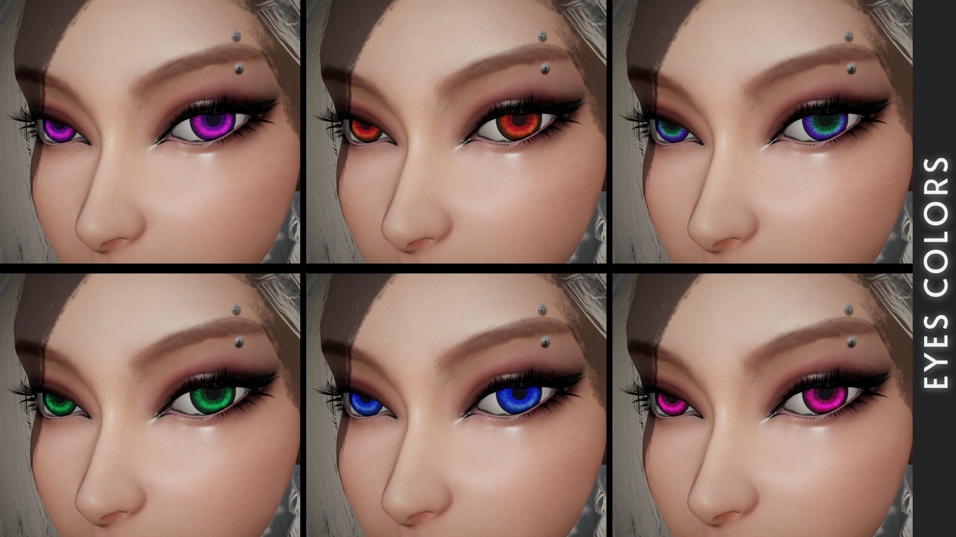 Sci-fi Girl With Katana Low-poly 3D model_14