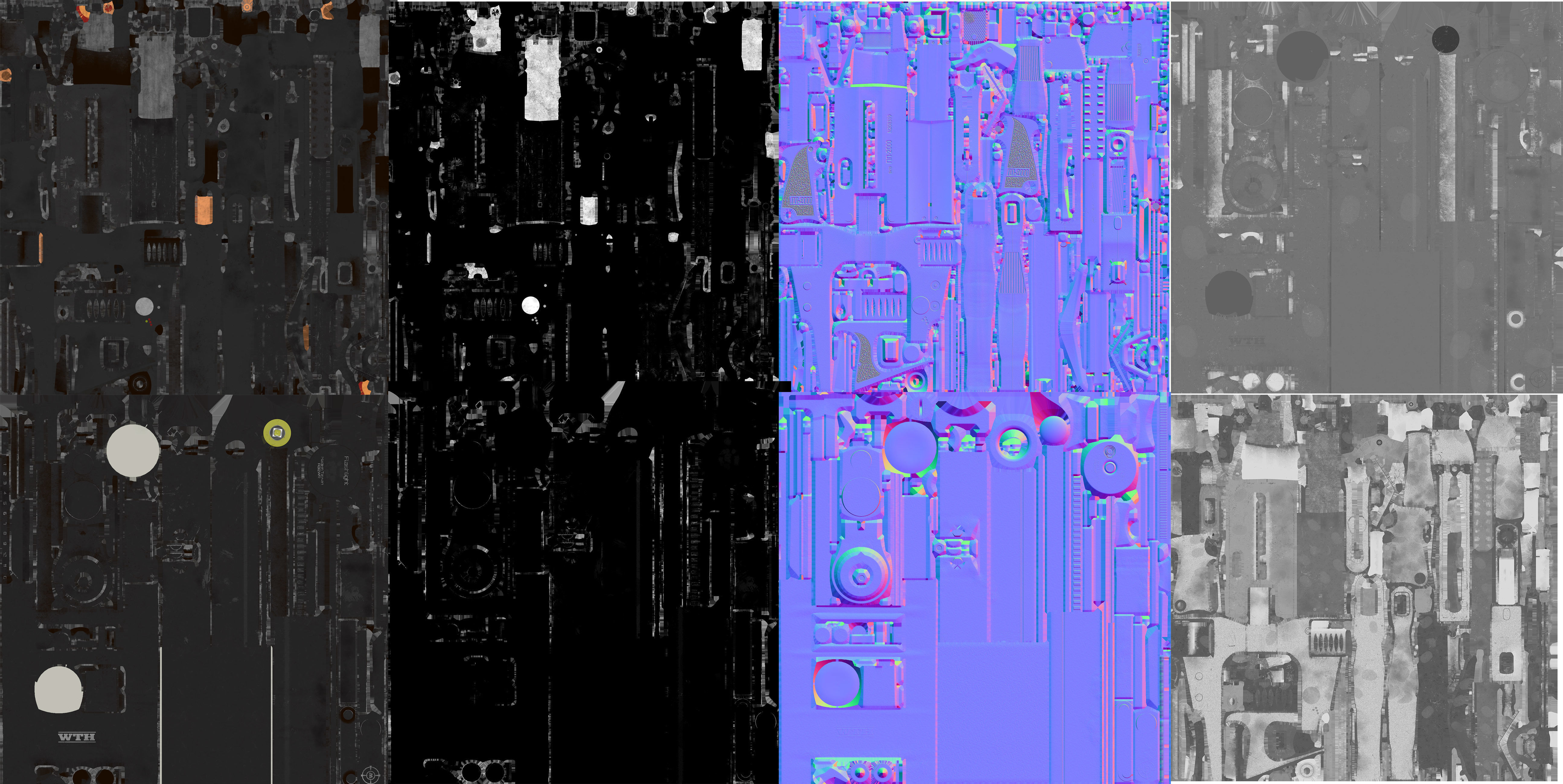 Game-ready 3D model of the Russian submachine gun PP2000 Low-poly 3D model_8
