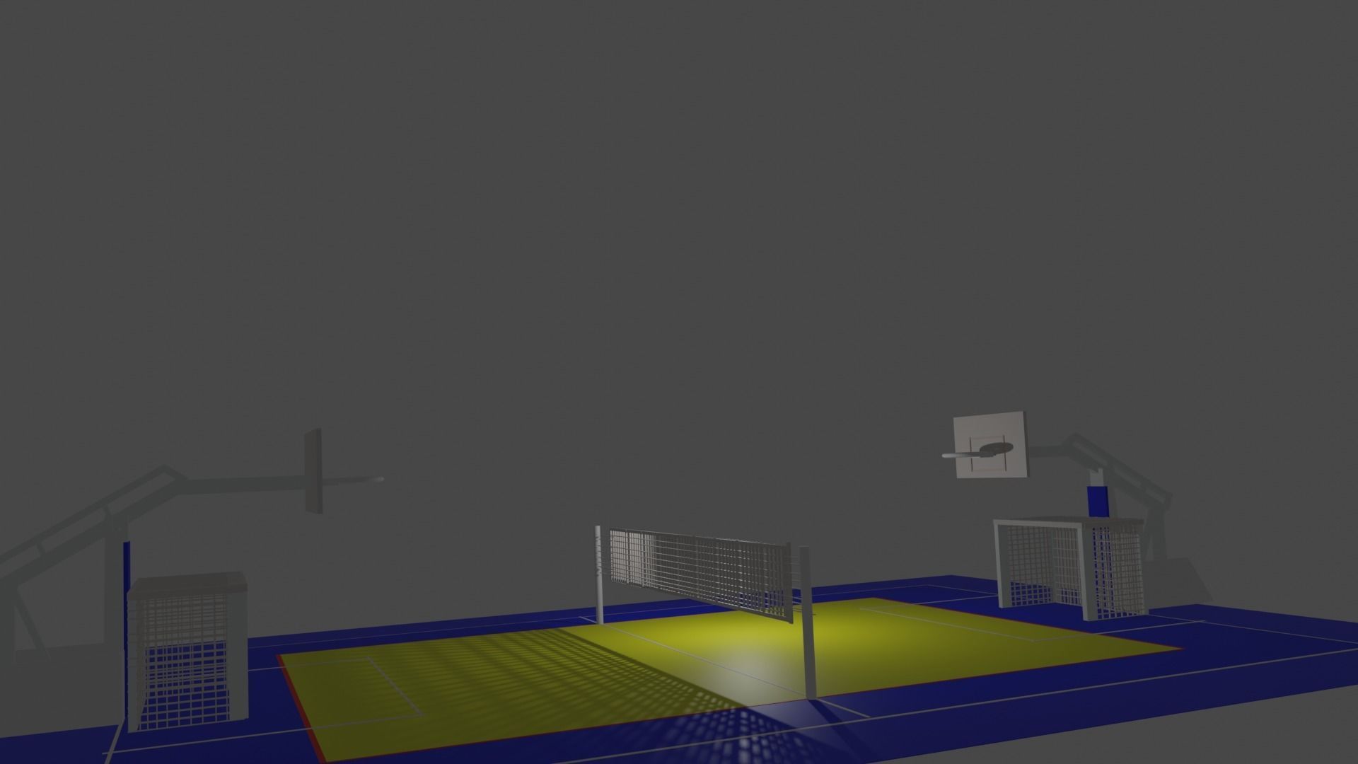 Sport Low-poly 3D model_4