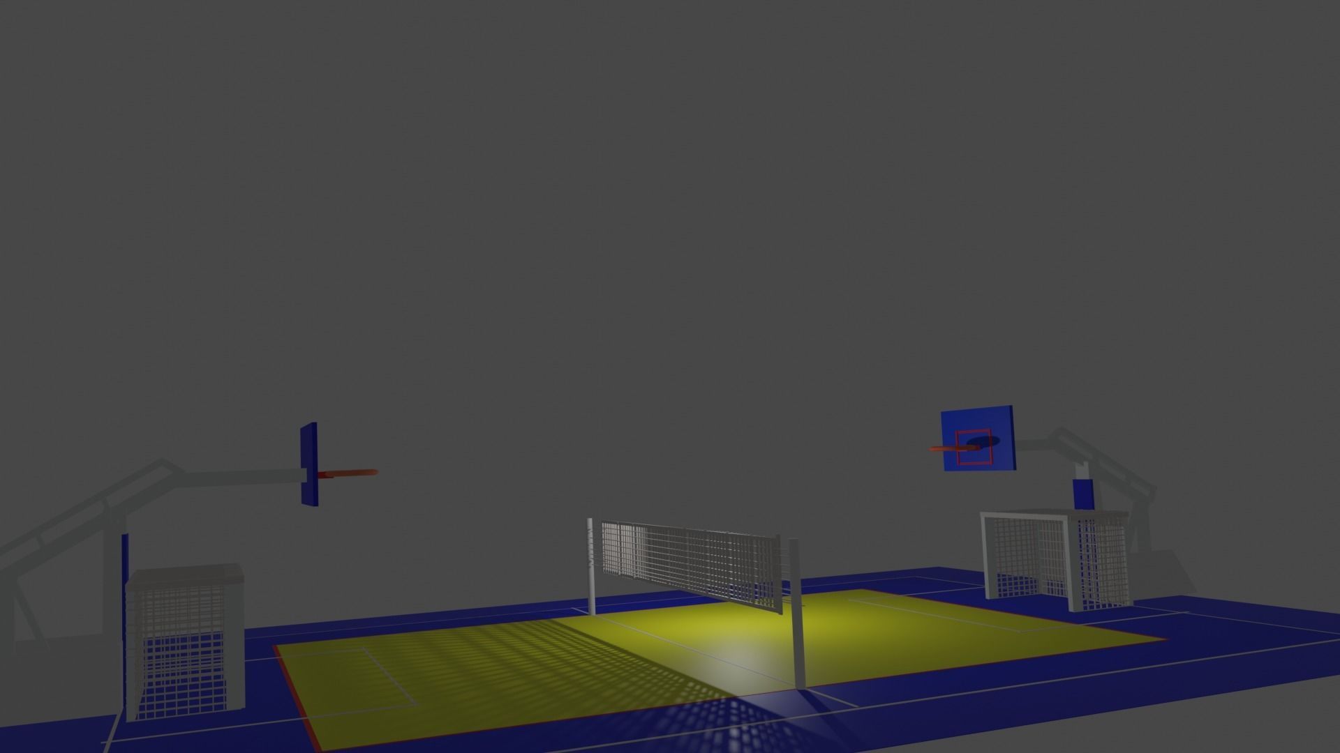 Sport Low-poly 3D model_3